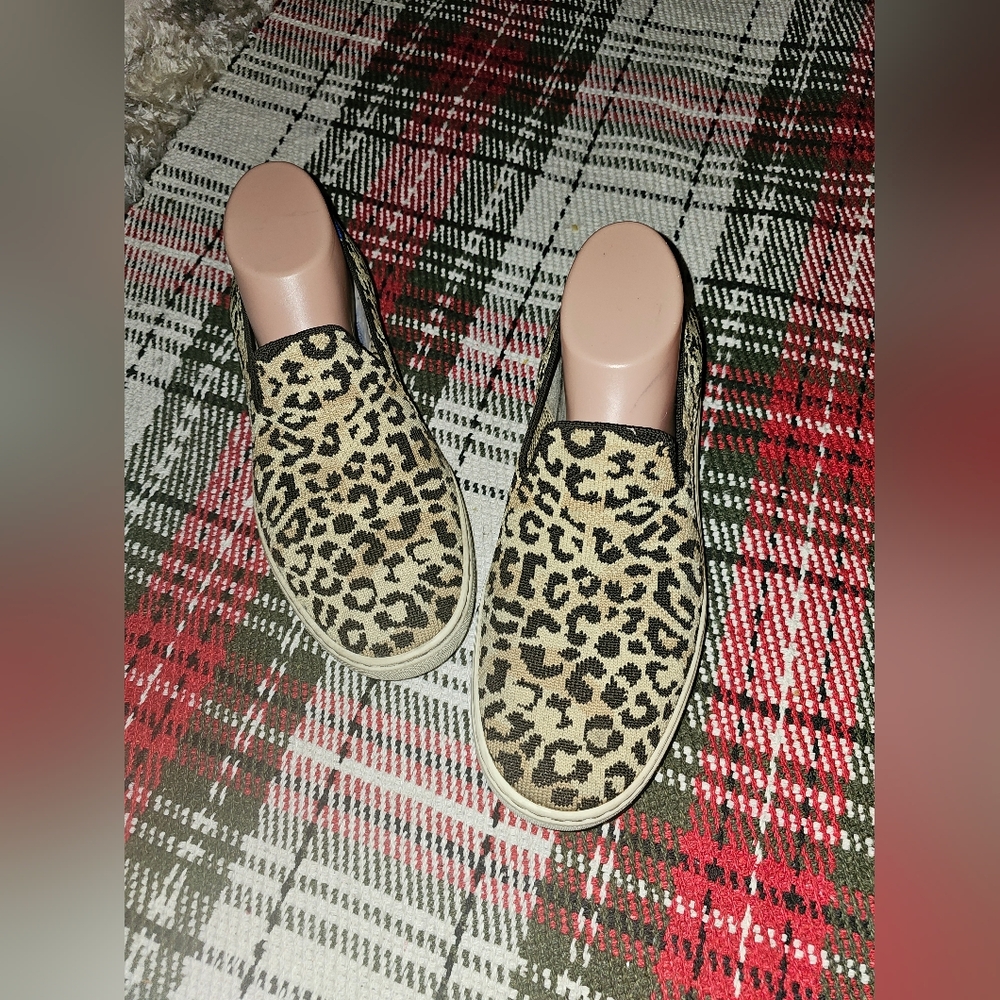 ROTHY'S The Original Slip On Sneaker Leopard Print 9.5 Pre-owned Nice!